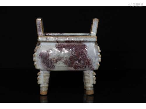 A JUN WARE PURPLE-SPLASH CENSER