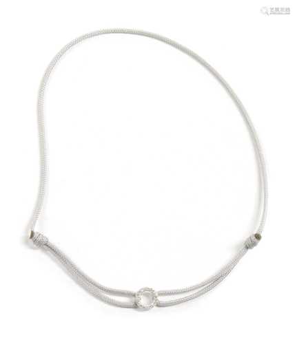 A white gold diamond cordette bracelet,