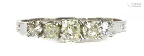 A five stone diamond ring,