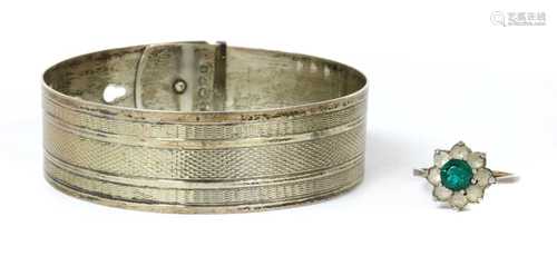 A sterling silver bangle, by Charles Horner,