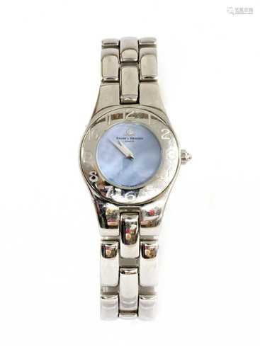 A ladies' stainless steel Baume & Mercier 'Linea' quartz bra...