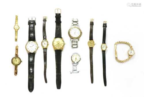 A quantity of watches,