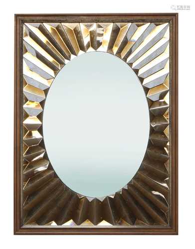 A MID-CENTURY SUNBURST MIRROR,