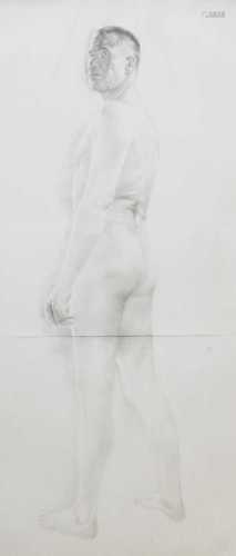 A NUDE PENCIL DRAWING