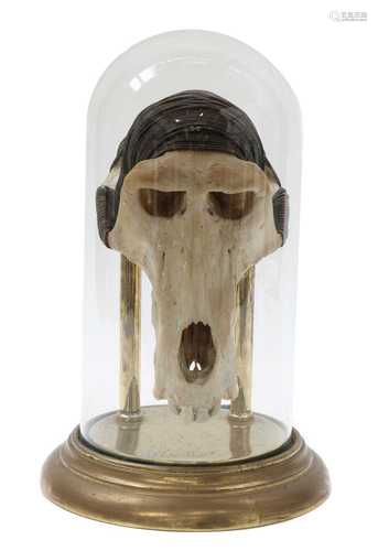 TRIBAL BABOON SKULL,