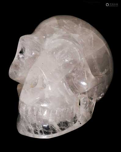 AN EXCEPTIONALLY LARGE CRYSTAL SKULL,