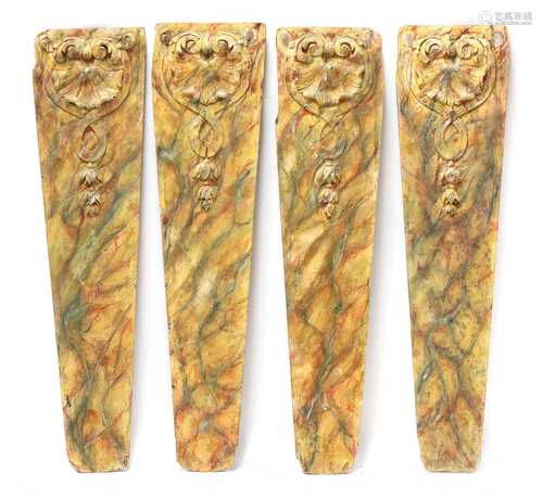 IMITATION PAINTED MARBLE PILASTERS,