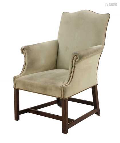 A small George III armchair,