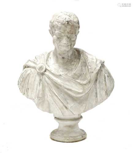 After the antique, a plaster bust of Julius Caesar,