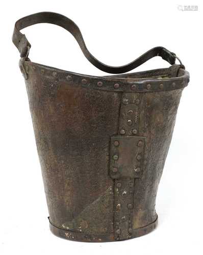 A George III leather bucket,