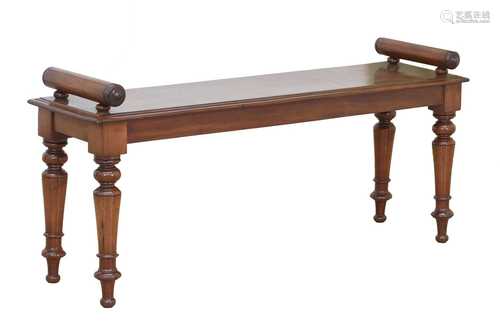 A Victorian mahogany window seat,