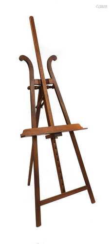 A teak adjustable picture easel,