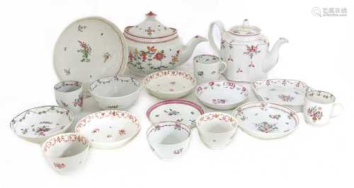 New Hall porcelain teawares,