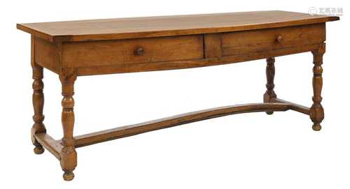 A cherrywood kitchen table,