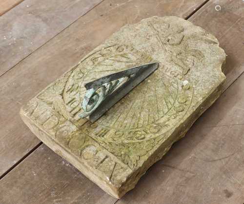 A stone sundial,