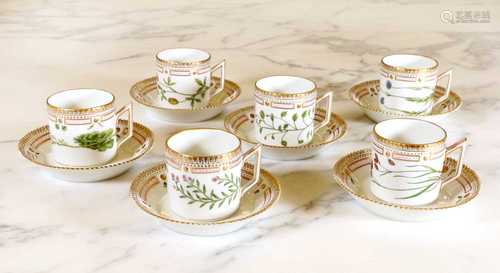 A Royal Copenhagen 'Flora Danica' coffee service,