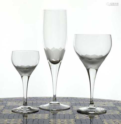 A suite of Rosenthal tulip pattern drinking glasses,