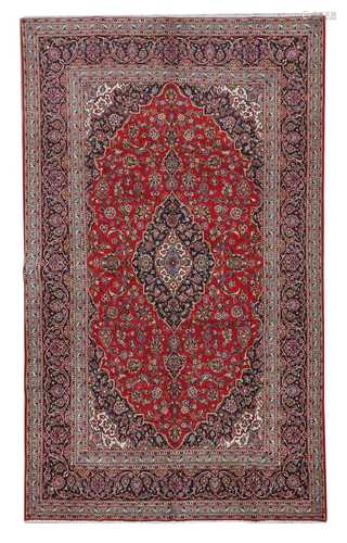 A Persian Kashan rug,