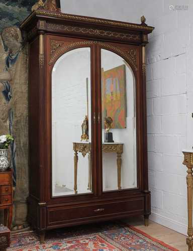 A good Louis XVI-style mahogany armoire,