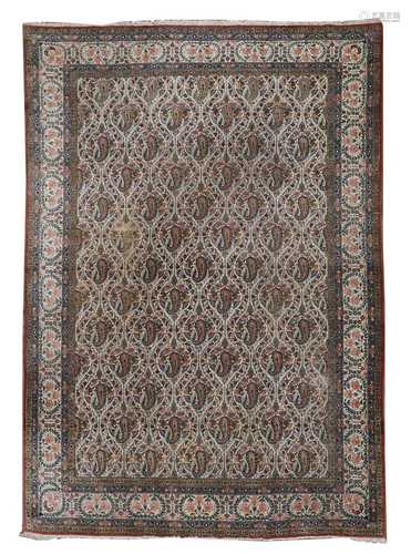 A Persian Qum carpet,