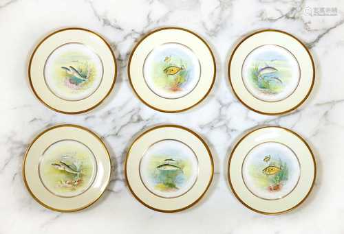 A Minton porcelain fish service,