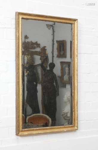 A George III gilt-framed wall mirror,