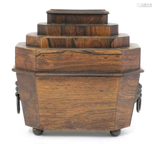 A Regency rosewood pincushion,