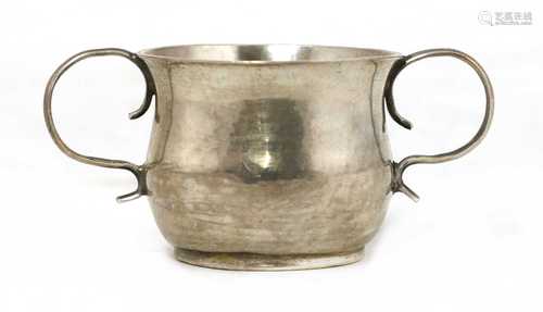 A George I miniature silver porringer,