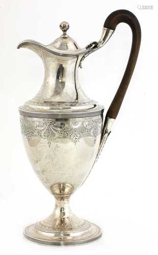 A George III silver ewer,