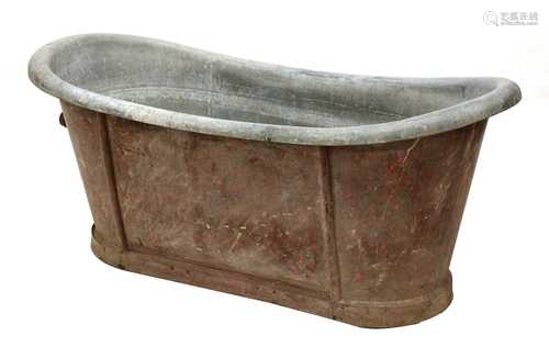 A French zinc bath tub,