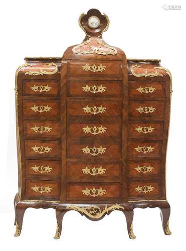 An extraordinary and fine Louis XV-style rosewood and kingwo...