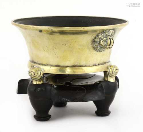 A Chinese bronze incense burner,