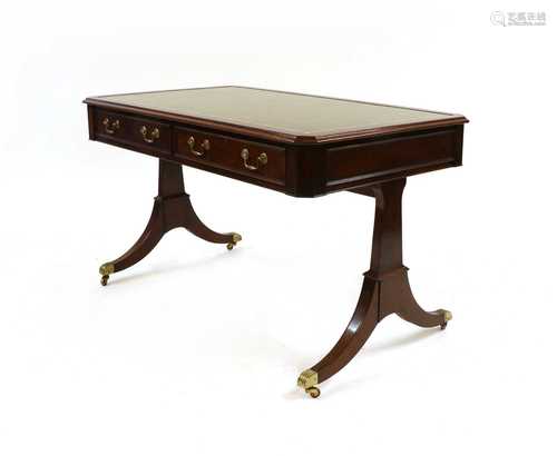 A George III mahogany library table,