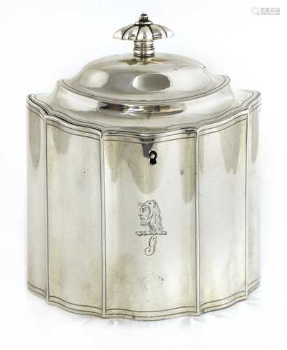 A Victorian Scottish silver tea caddy