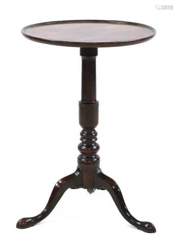 A George III mahogany tripod table,