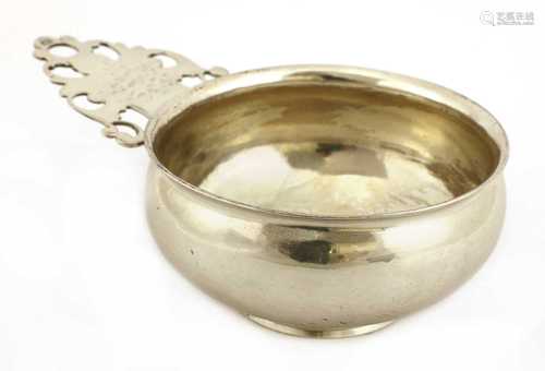 A large George II silver provincial bleeding bowl,