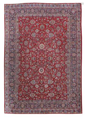 A Persian Kashan carpet,