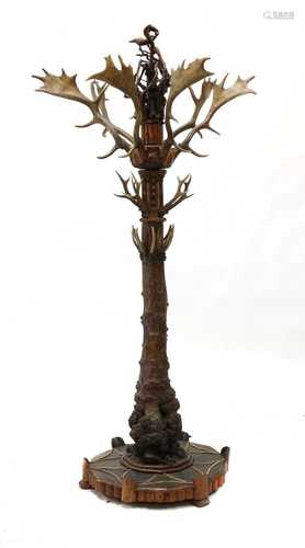 An extraordinary folk art hat stand,