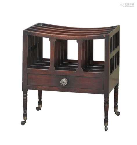 A Regency mahogany canterbury,