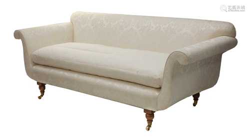 A large three-seater settee,