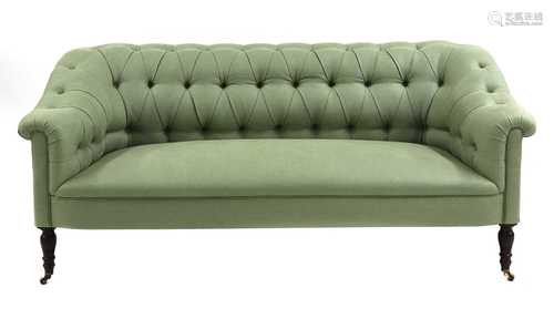 A George Smith chesterfield design settee,