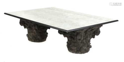 A modern classically-inspired low table,