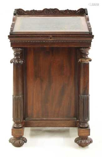 A William IV mahogany davenport,