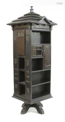 An American 'Tabard Inn Library' ebonised oak revolving book...