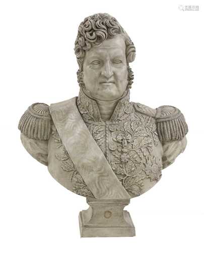 A composition bust of Louis-Philippe, King of the French,