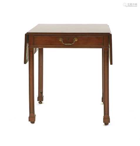 A George III Chippendale period mahogany Pembroke games tabl...