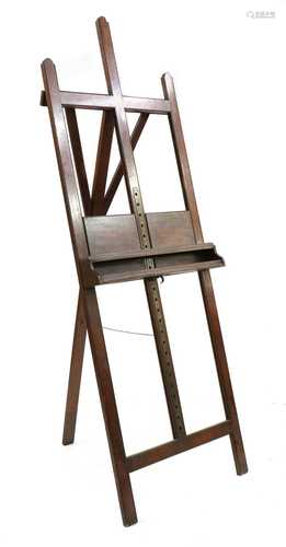 A mahogany artist's easel,