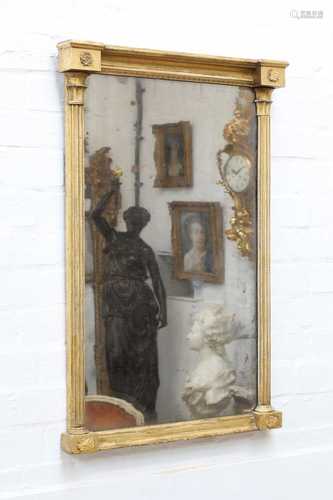 A giltwood mirror,