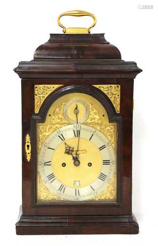 A George III mahogany bracket clock,