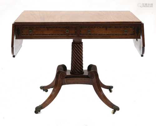 A Regency mahogany sofa table,